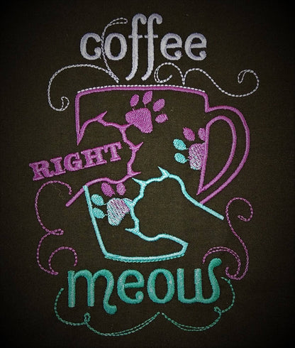 For cat lovers Kitchen cute quotes – Cat embroidery design by Artapli