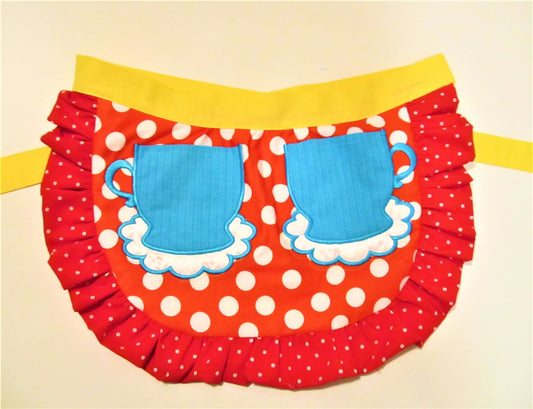 Real Kids Apron with Teacup Pocket – Instant Download | Artapli