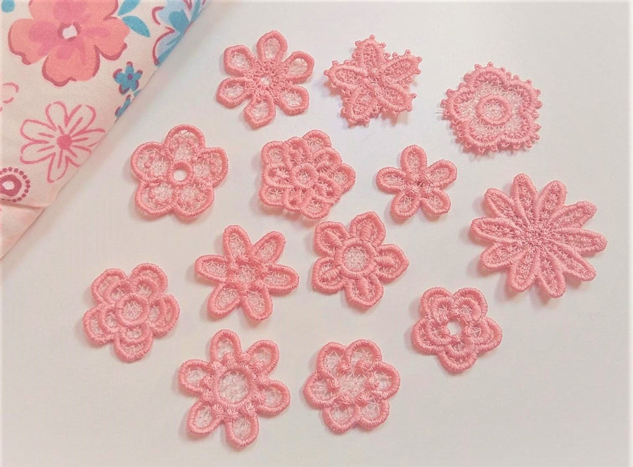 Mini Delicate Lace Flower Set of 13 - image 1