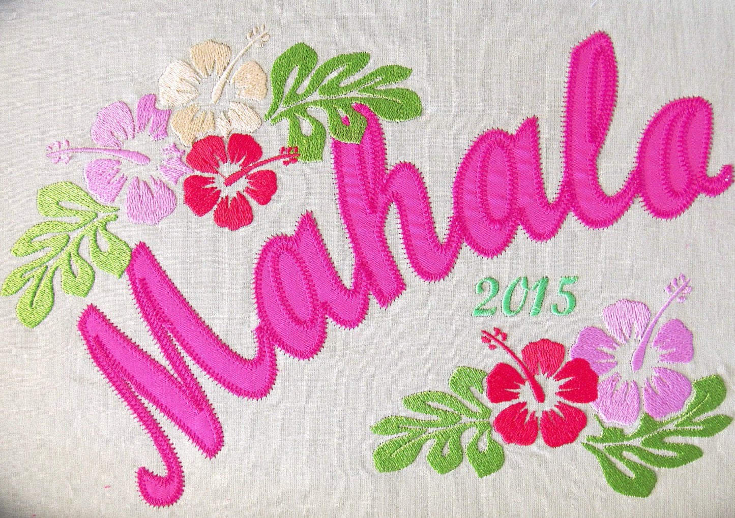 Hawaiian Aloha hibiscus flowers embroidery designs, – Instant Download | Artapli