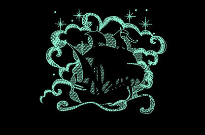 Magic Pirate Ship Machine Embroidery 2" 2.5" 3" 3.5" 4" 5" | PES DST JEF | Artapli