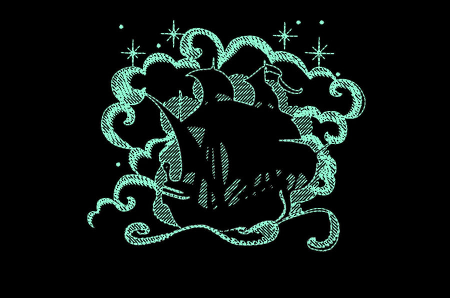Magic Pirate Ship Machine Embroidery 2" 2.5" 3" 3.5" 4" 5" | PES DST JEF | Artapli