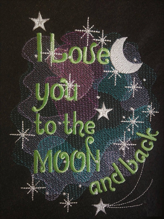 I love you to the moon and back / Glow in the dark – Instant Download | Artapli