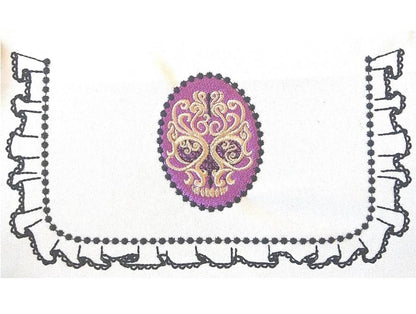 Lace Cameo Embroidery to Make a Pouch Machine Embroidery 6" 7" 8" 5" 10" | PES DST JEF | Artapli