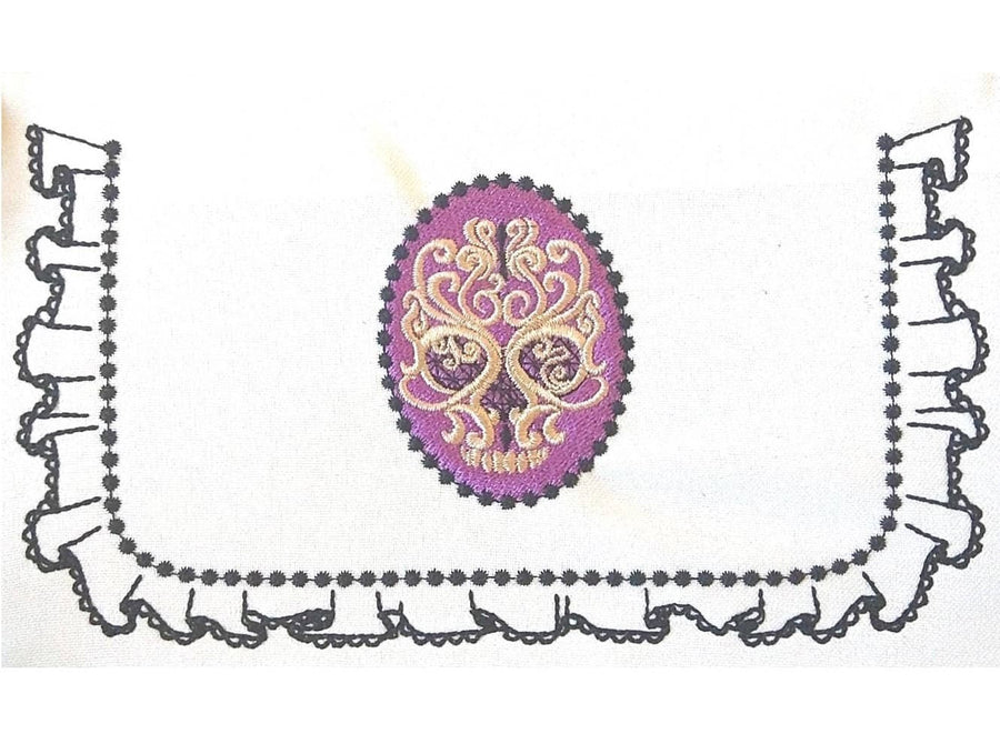 Lace Cameo Embroidery to Make a Pouch Machine Embroidery 6" 7" 8" 5" 10" | PES DST JEF | Artapli