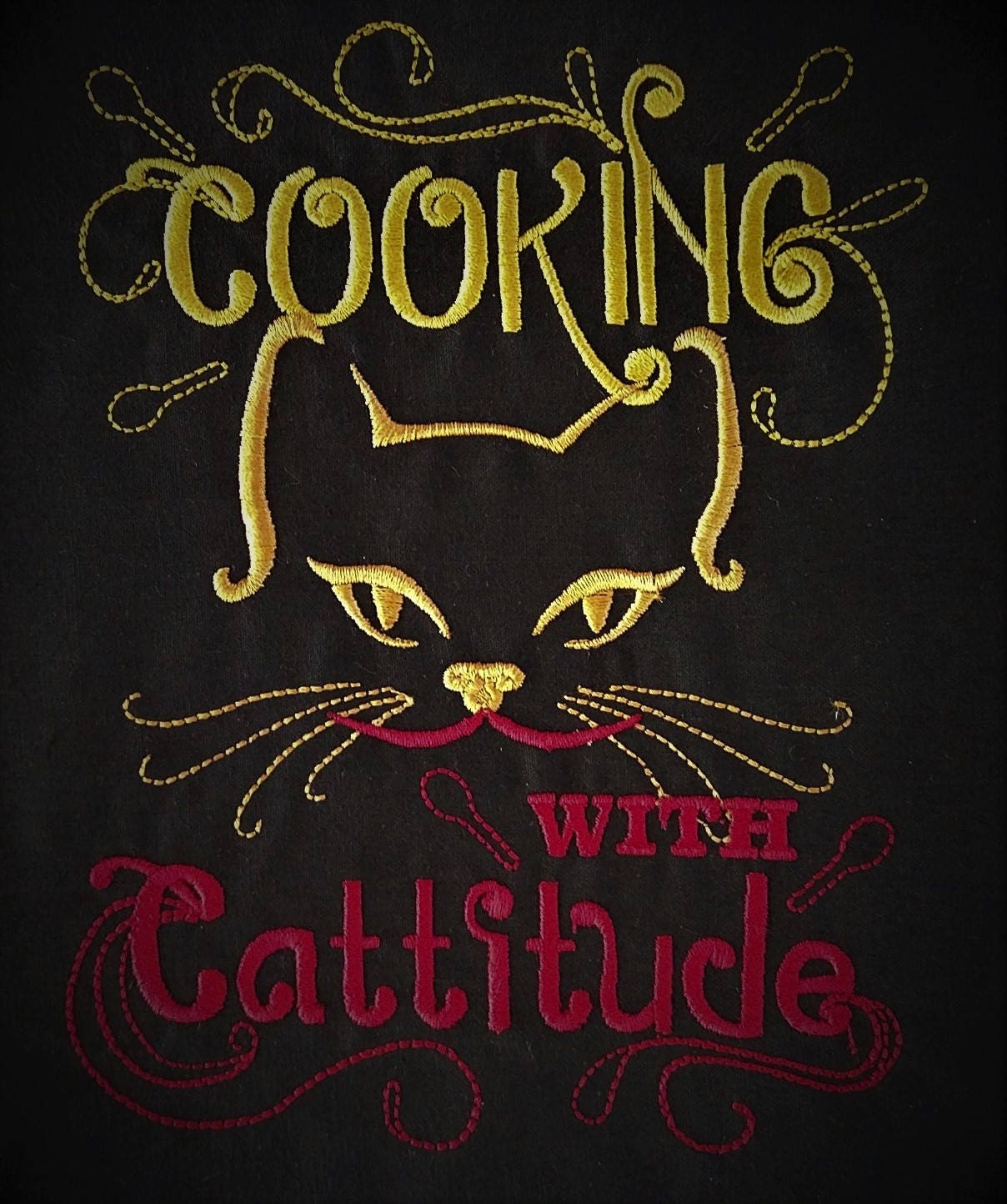 For cat lovers Kitchen cute quotes – Sizes 4" 7" 5" Digital Embroidery File | Artapli
