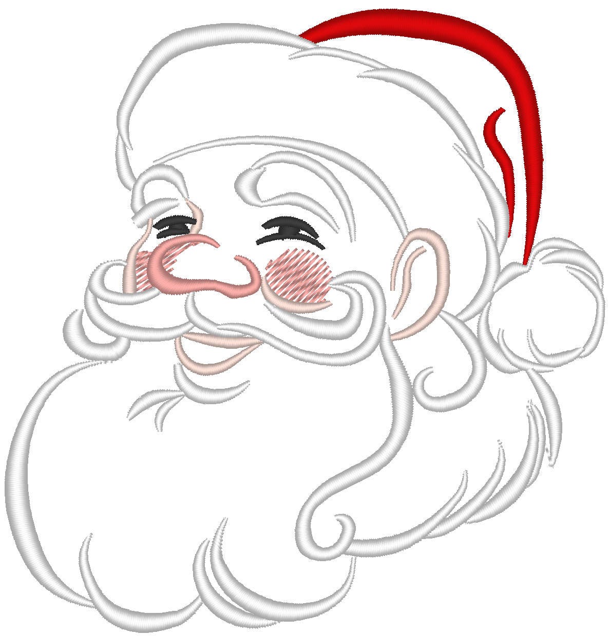 Old fashioned Santa Machine Embroidery 4" 5" 6" 7" 10" | PES DST JEF | Artapli