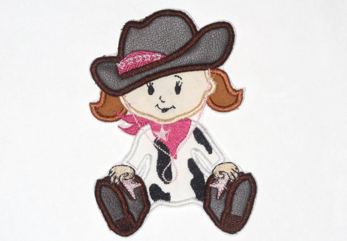 Cowboy Girl and Boy Baby Machine Embroidery 3.5" 4" 4.5" 5" 7" | PES DST JEF | Artapli