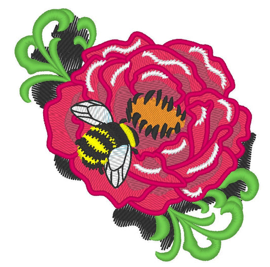 Big Flower and Little Bee – Instant Download | Artapli