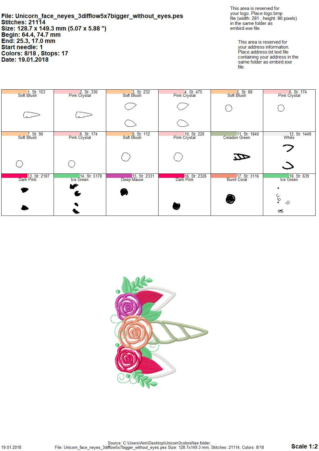 Floral Rose Unicorn