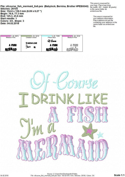 I'm a Mermaid Saying