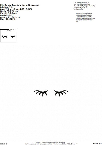 Peeking Bunny face, Bunny head ears with big bow crown applique machine embroidery designs applique Easter bunny embroidery INSTANT DOWNLOAD