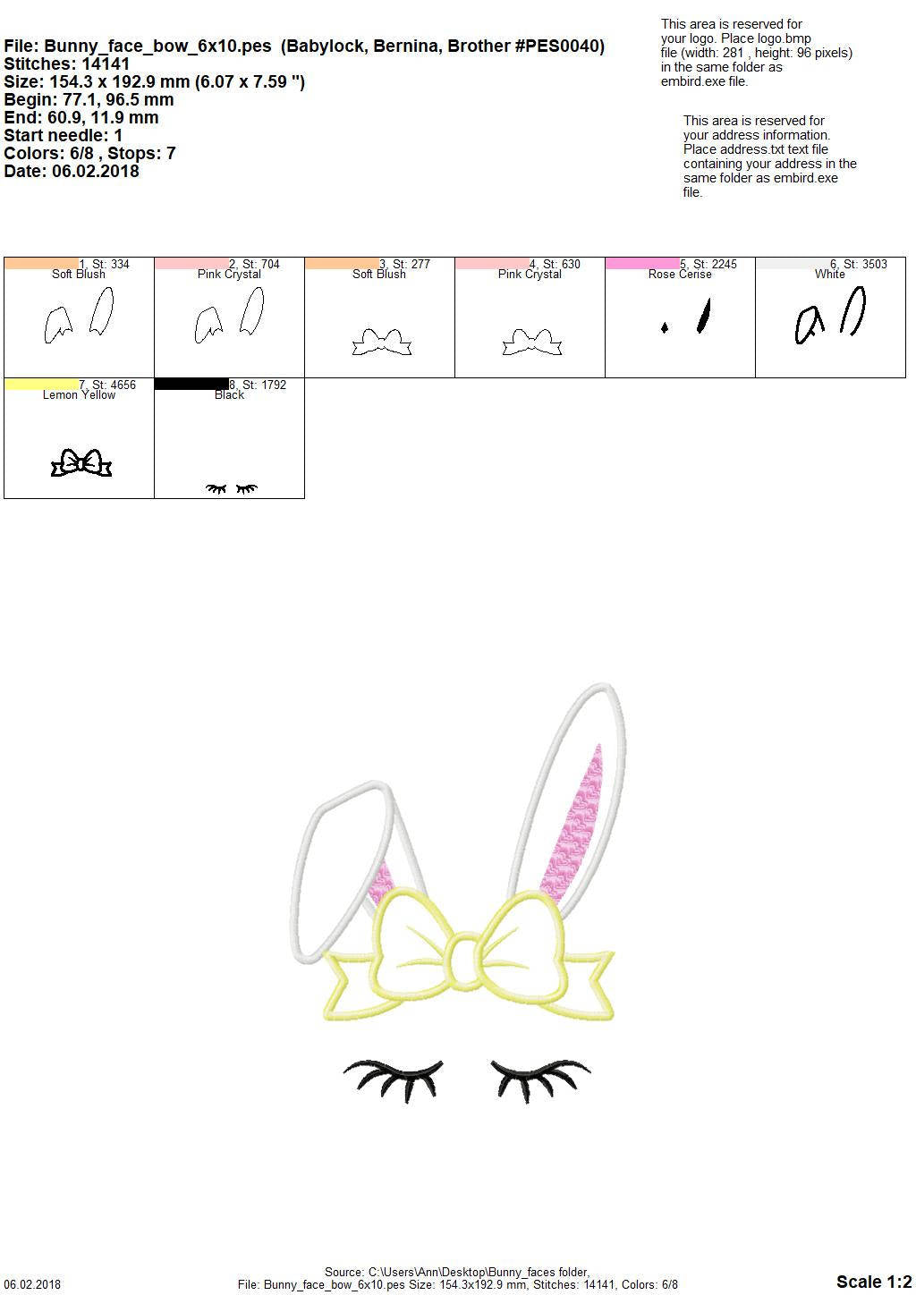 Peeking Bunny face, Bunny head ears with big bow crown applique machine embroidery designs applique Easter bunny embroidery INSTANT DOWNLOAD