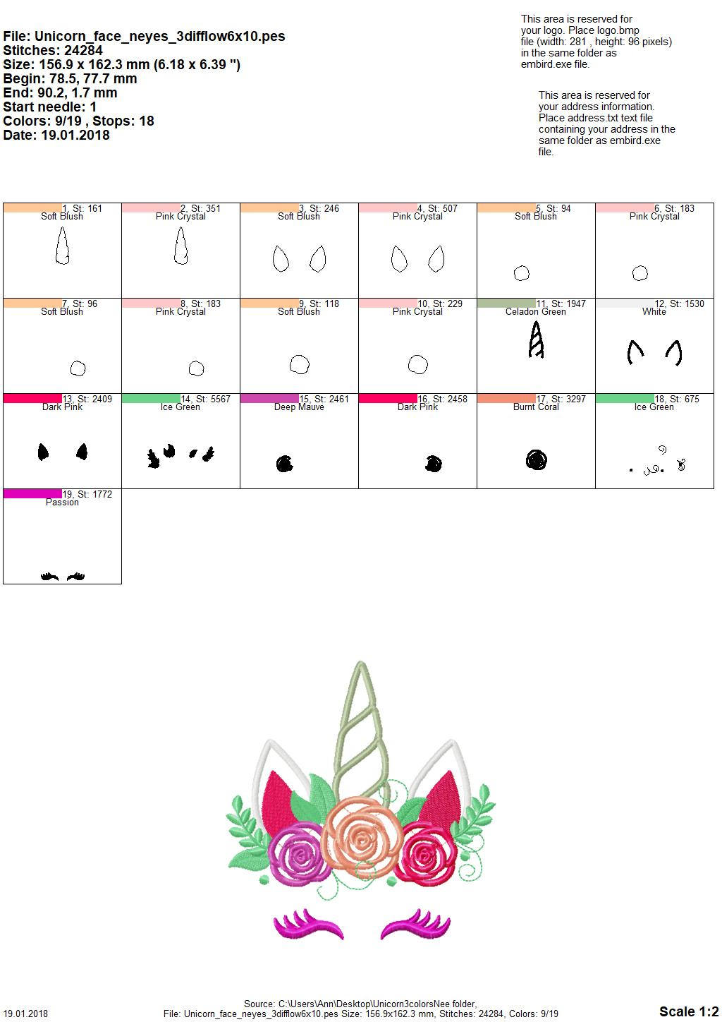 Floral Rose Unicorn