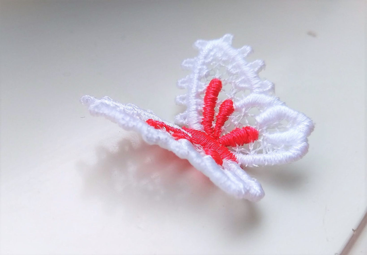Butterfly MINI also as three-dimensional, 3 dimensional, FSL, Free standing lace embroidery design in the hoop ITH embroidery