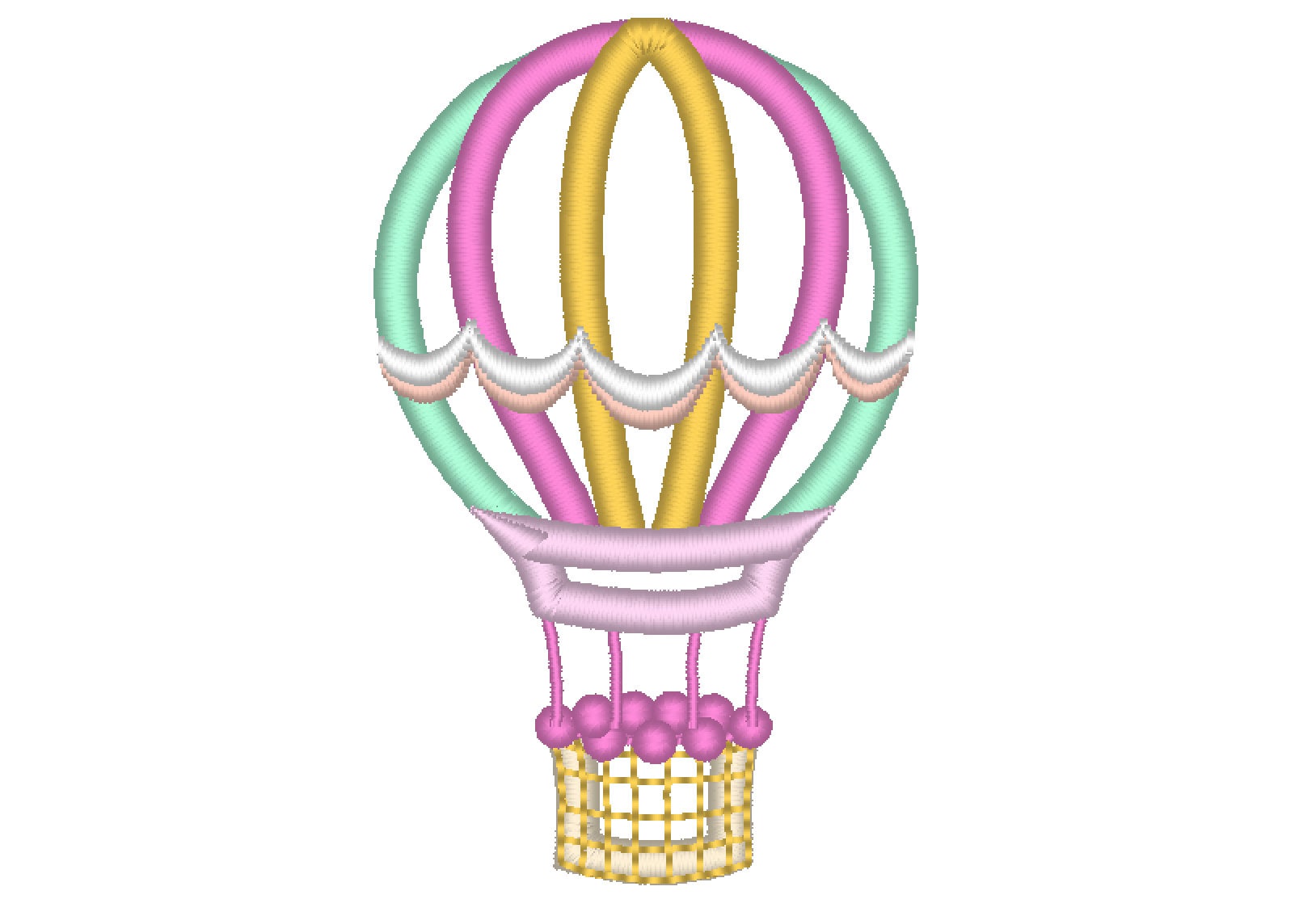 Hot Air Balloon Applique – Instant Download | Artapli
