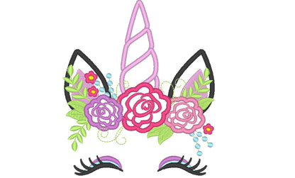 Pretty Eyes Floral Unicorn