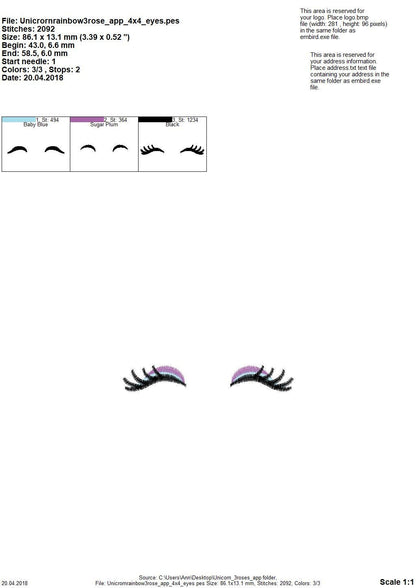 Pretty Eyes Floral Unicorn