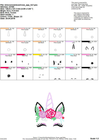 Pretty Eyes Floral Unicorn