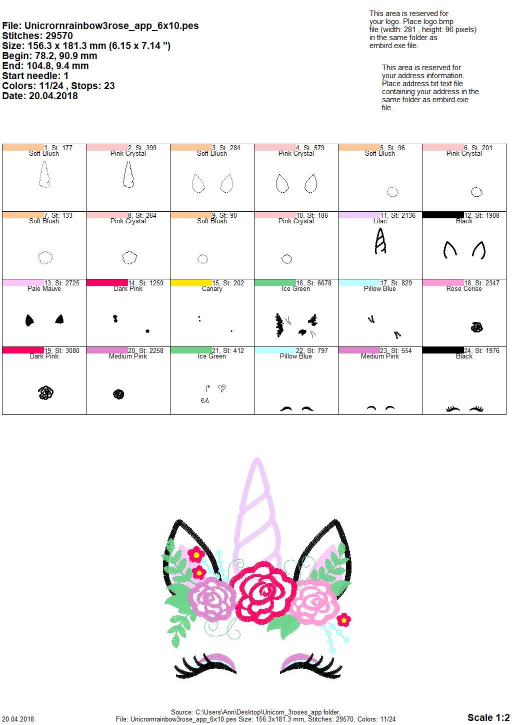 Pretty Eyes Floral Unicorn