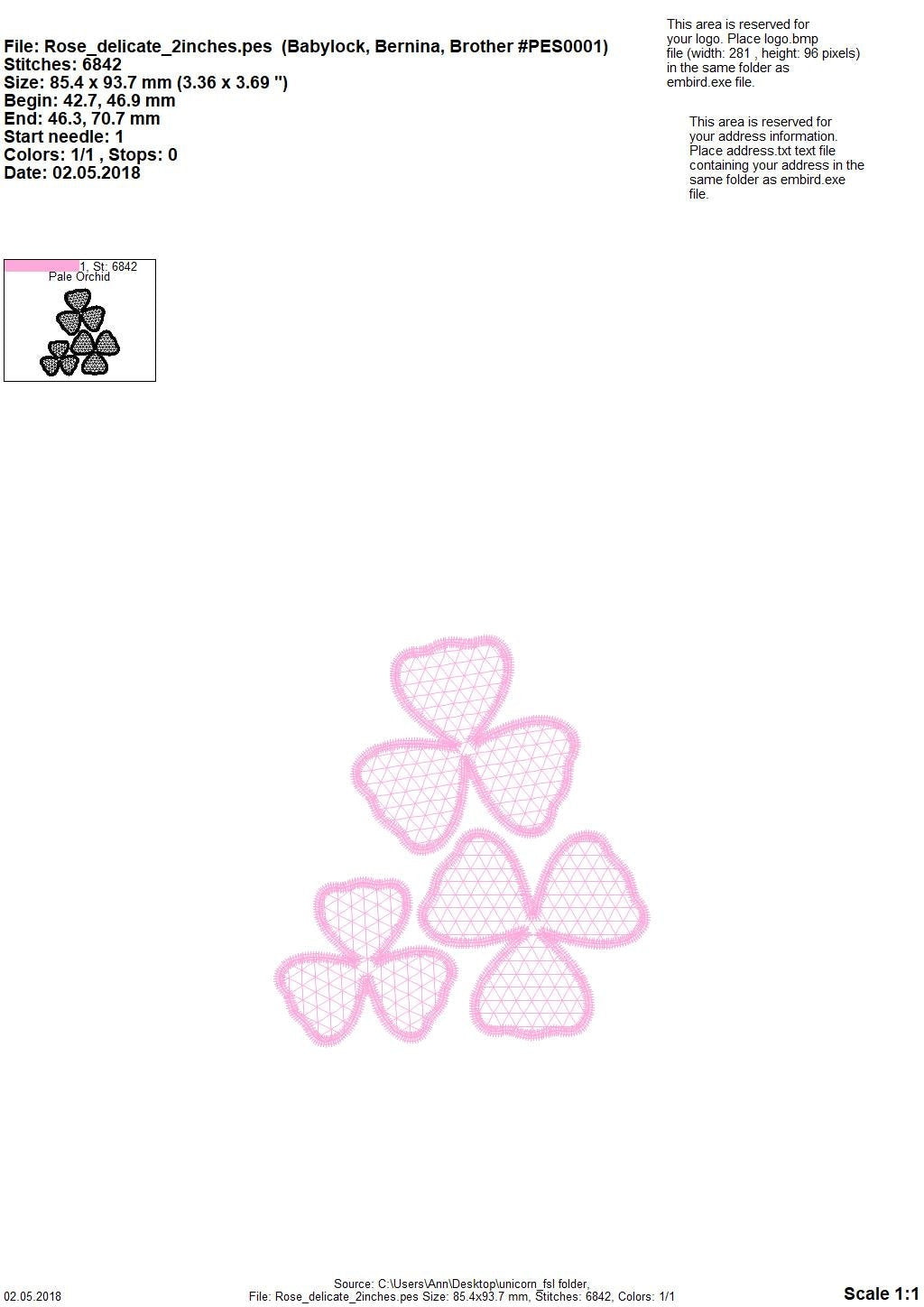 Light delicate 3 dimensional lace – Freestanding Lace embroidery design by Artapli