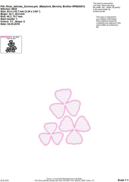Light delicate 3 dimensional lace – Freestanding Lace embroidery design by Artapli