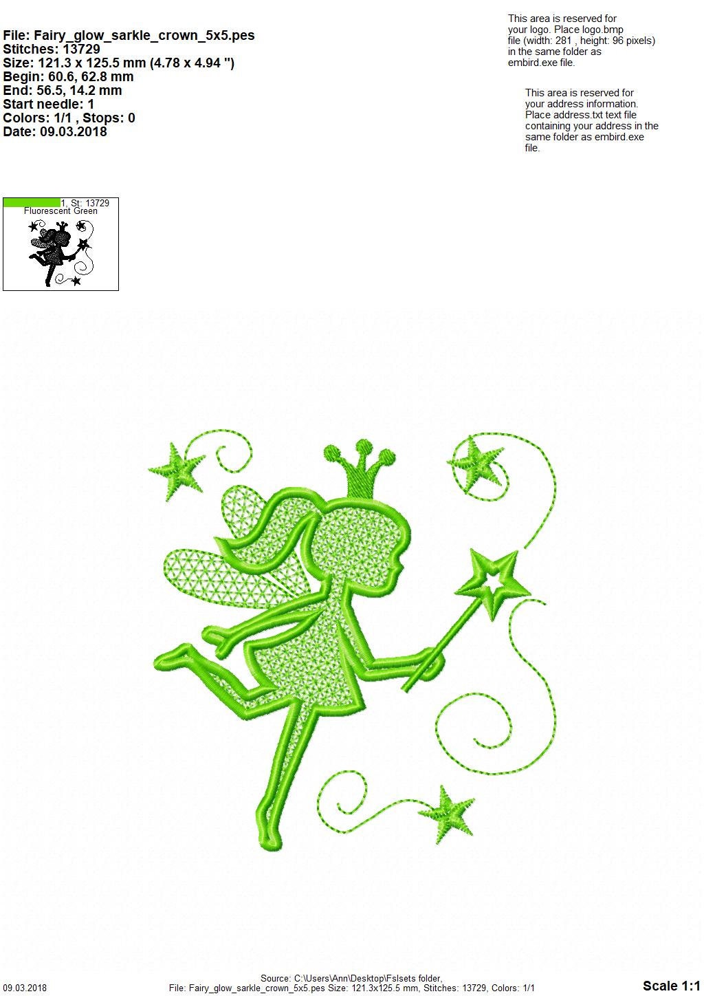 Magic Mini Tooth Fairy – Fairytale embroidery design by Artapli