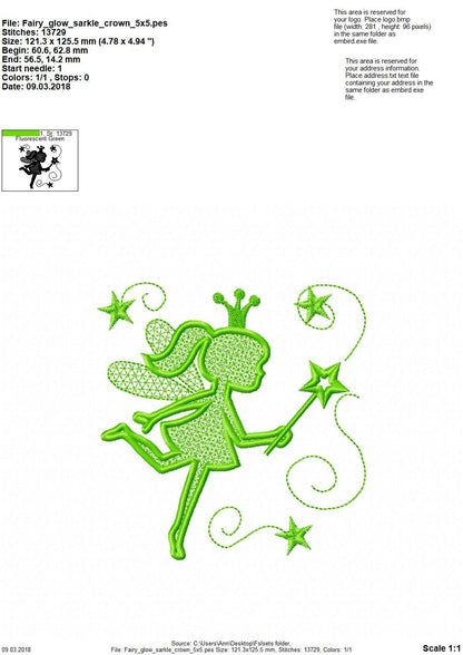 Magic Mini Tooth Fairy – Fairytale embroidery design by Artapli