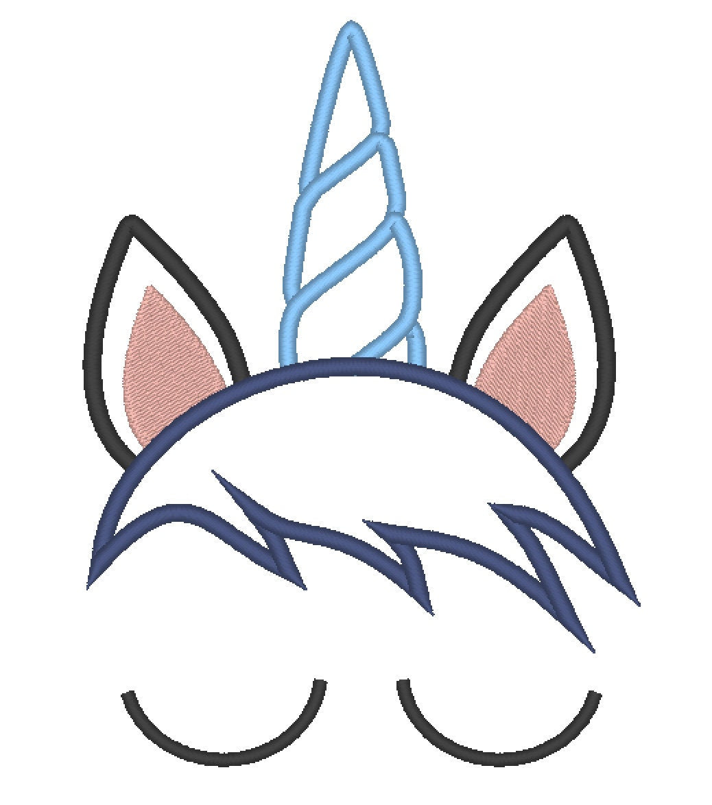 Little Unicorn Boy applique machine embroidery designs