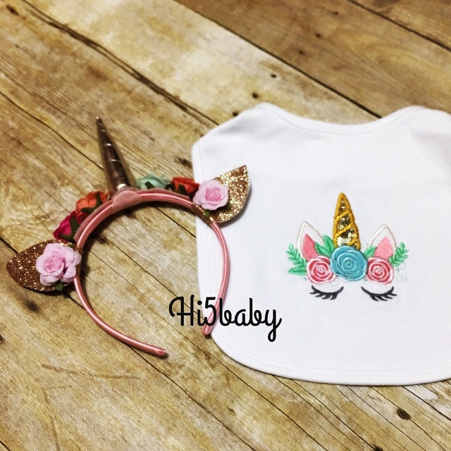 Pretty eyes Unicorn face shabby chic rose crown applique machine embroidery designs