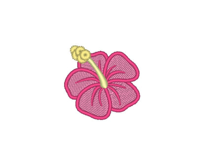 Mini Fill stitch Hibiscus flower Hawaii summer machine embroidery designs