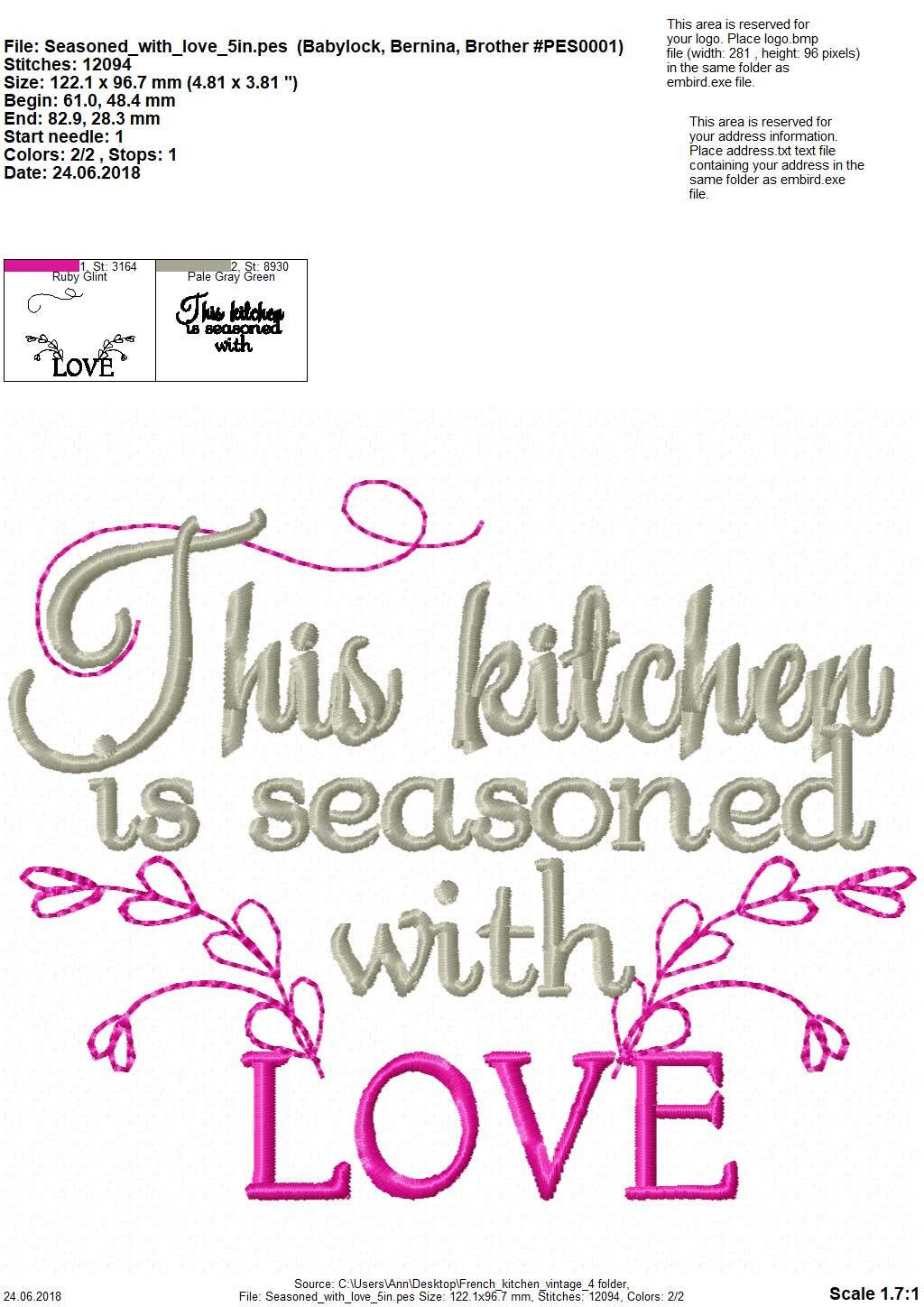 French Vintage Kitchen Towel Quote SET of 4