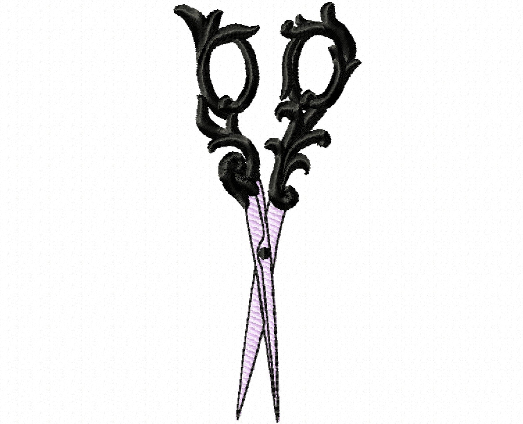 Scissors for Hairstylist or Seamstress Machine Embroidery 4" 5" 6" 7" | PES DST JEF | Artapli