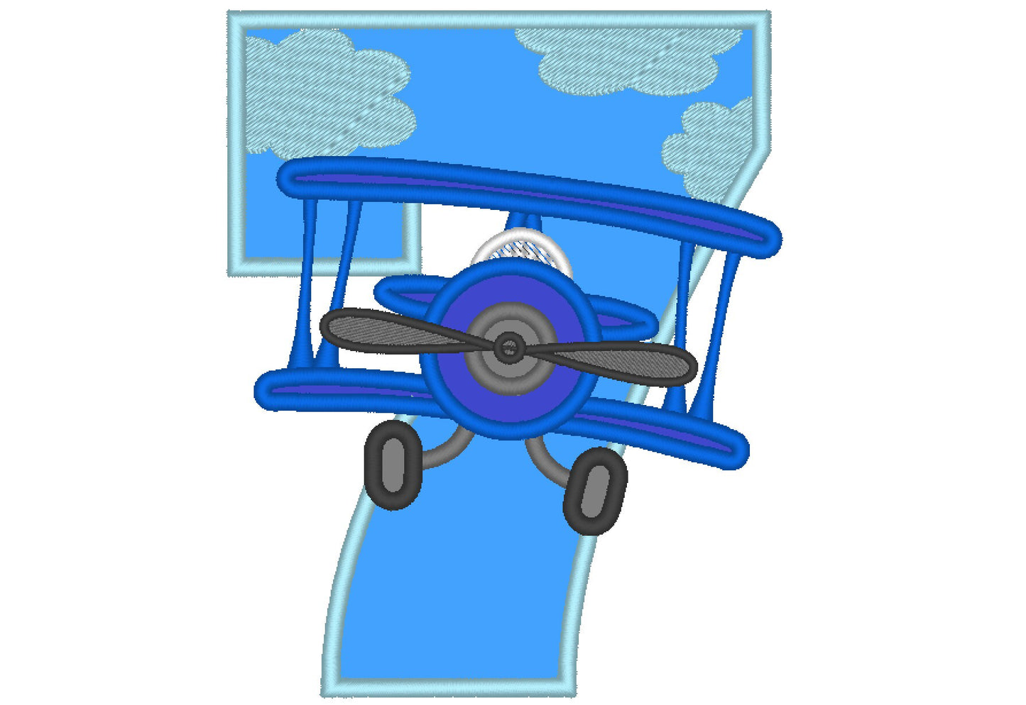 Airplane Birthday Number Set kids boys outfit machine embroidery designs