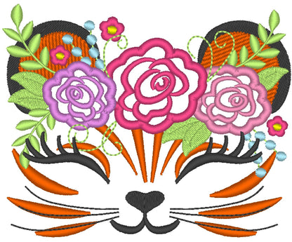 Floral Tiger Pretty Eyes – Instant Download | Artapli