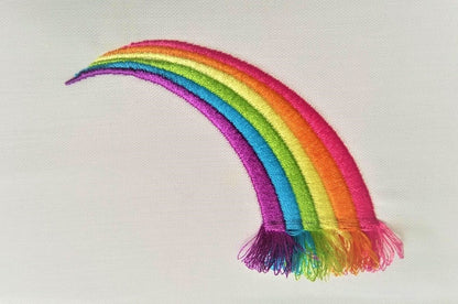Fringed Rainbow Tail fringe tassel machine embroidery designs