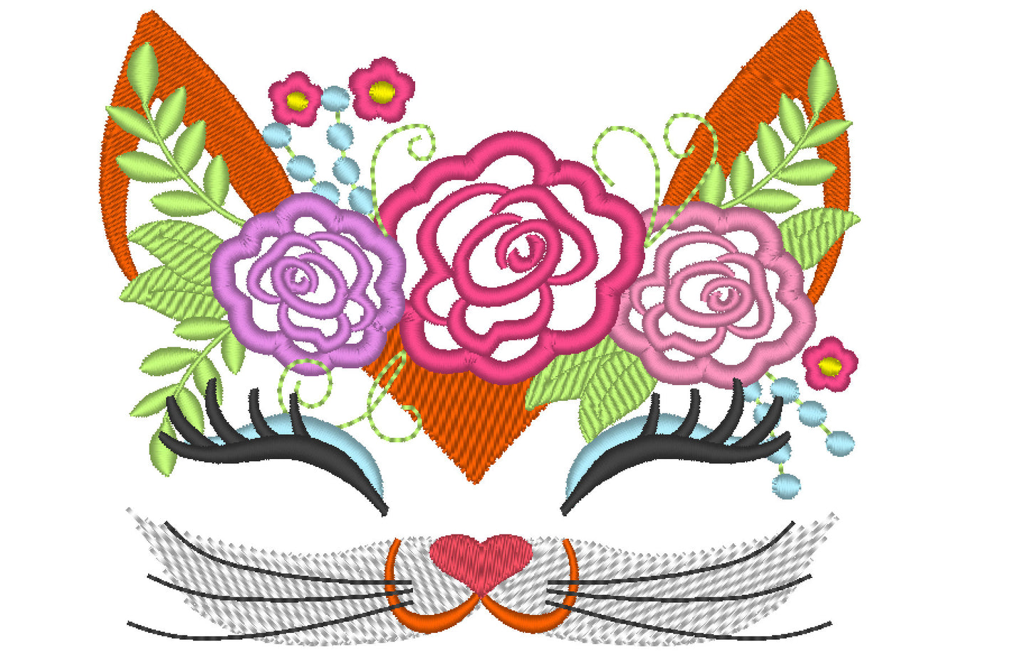 Pretty Fox Girl – Animal machine embroidery design by Artapli