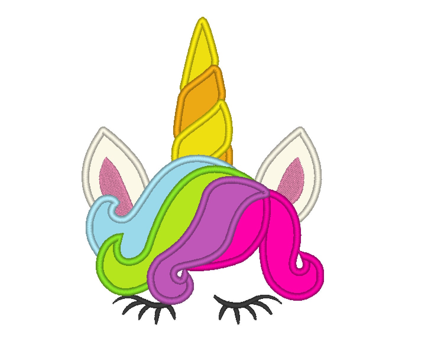 Unicorn Head Applique - image 1