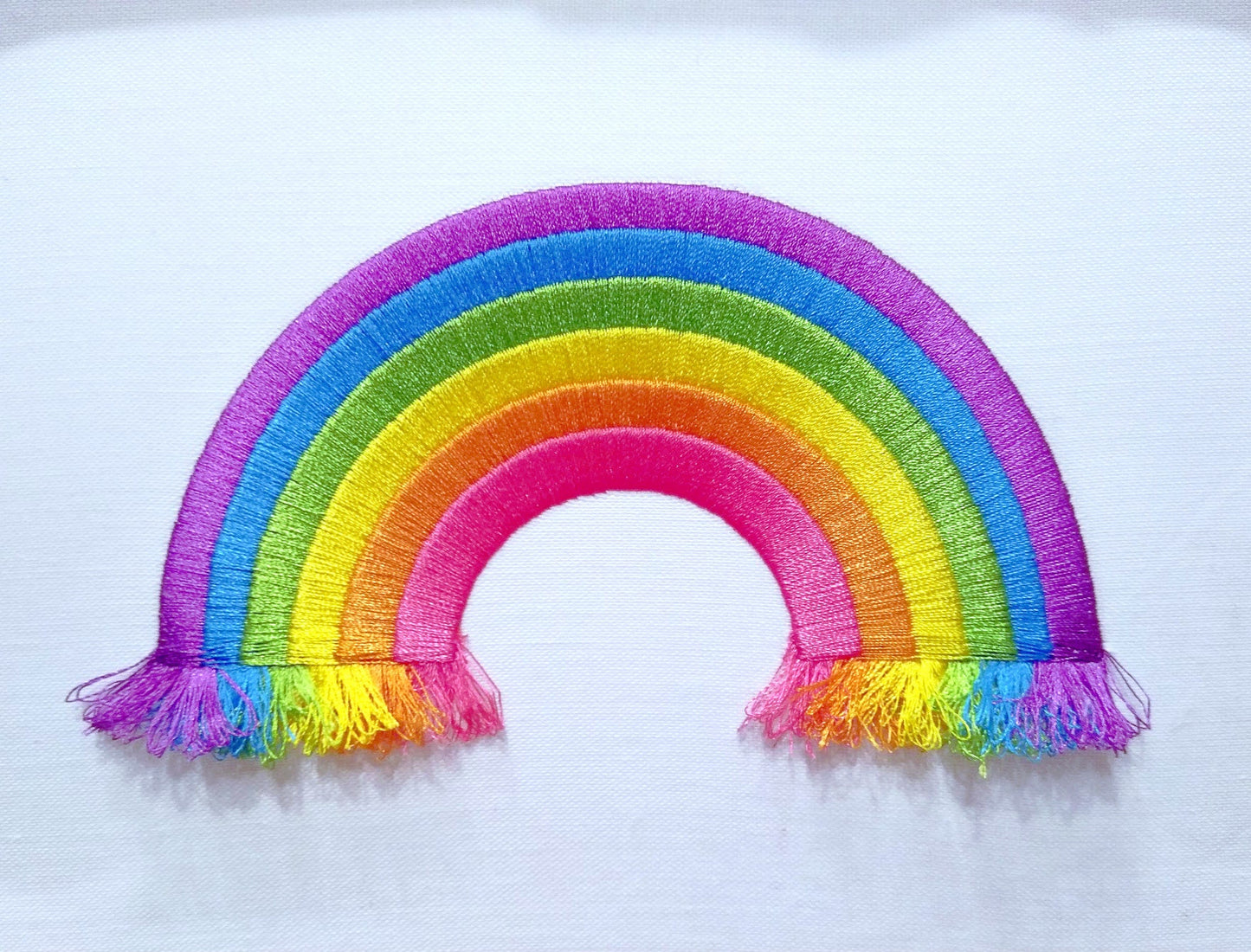 Fringed Rainbow awesome rainbow machine embroidery designs