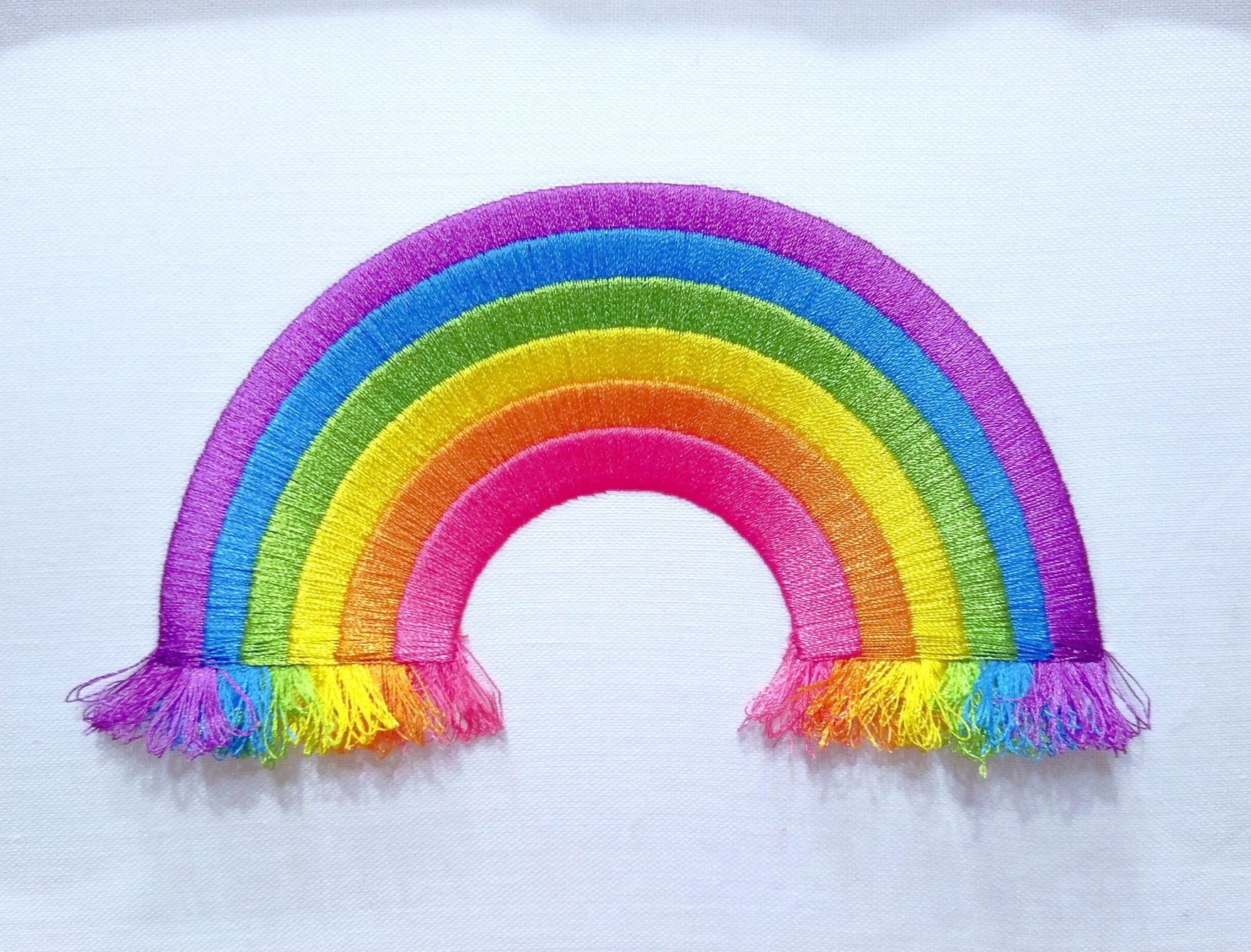 Fringed Rainbow awesome rainbow machine embroidery designs