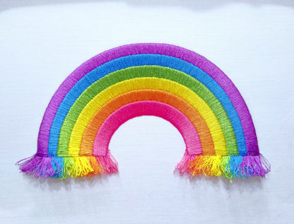 Fringed Rainbow awesome rainbow machine embroidery designs