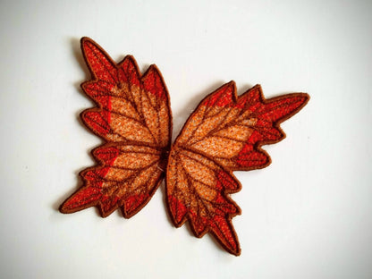Fall Leaf Butterfly or Angel wings FSL Freestanding lace machine embroidery designs