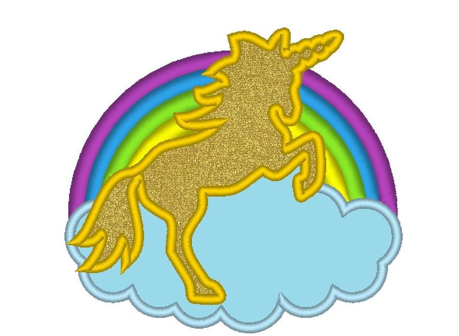 Rainbow Unicorn Applique - image 1