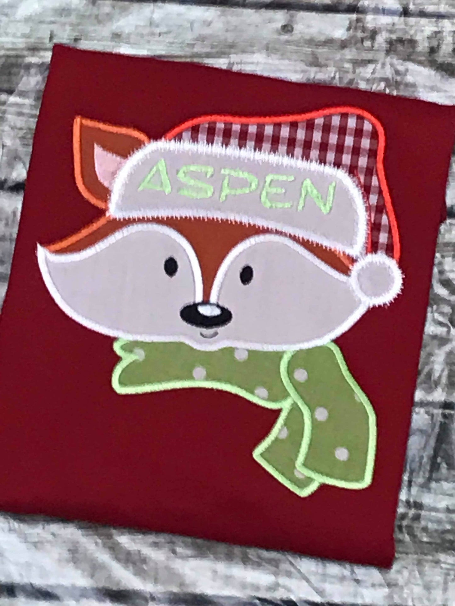 Christmas Santa Hat Pretty Fox Face Head Machine Embroidery Applique Designs Cute Nice Fox Embroidery