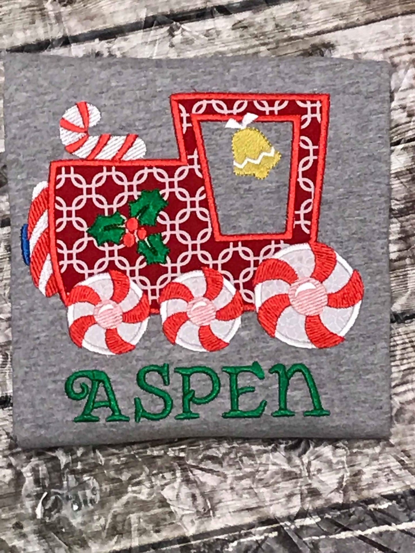 Christmas Train Candy Merry Christmas Train - Machine Embroidery Applique Design