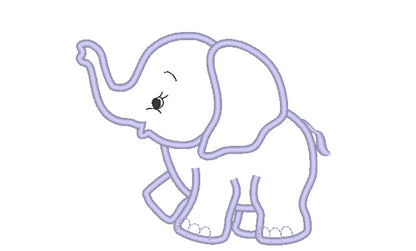 Little Elephant baby kids boys applique machine embroidery designs
