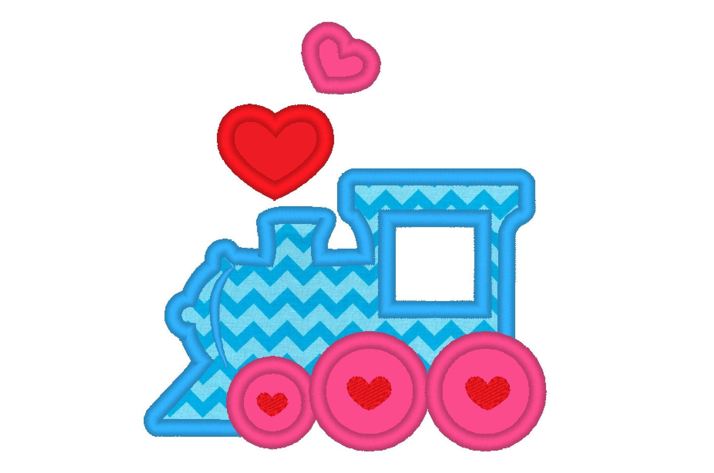 Valentine Day Train with Hearts