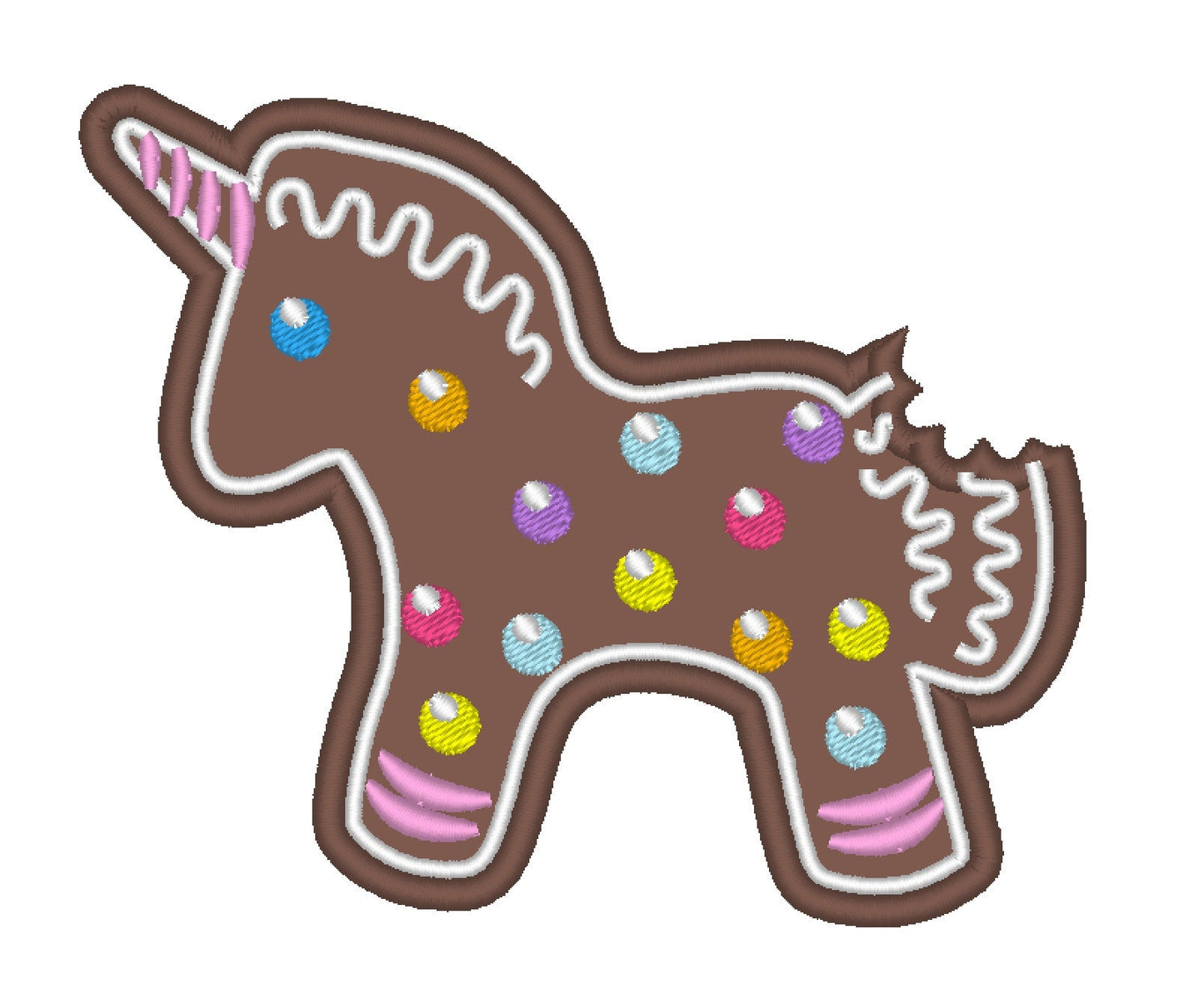 Bitten Gingerbread Man Unicorn Cookie - image 1