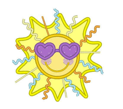 Ric Rac Sunshine with Sunglasses Applique - image 1