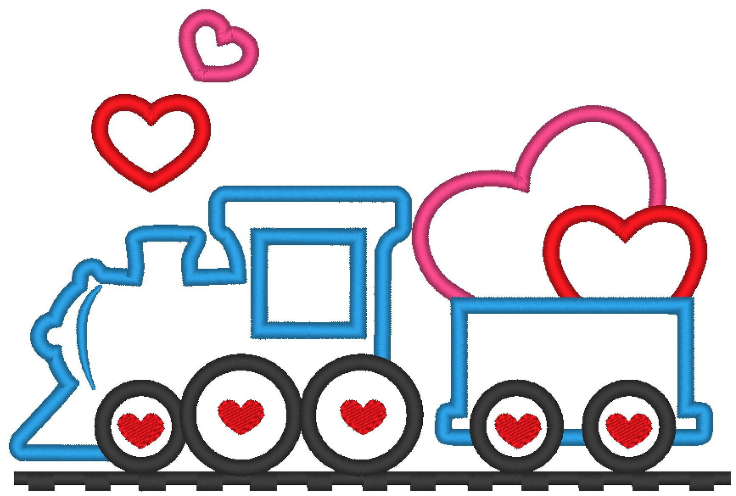 Valentines Day Train with Hearts